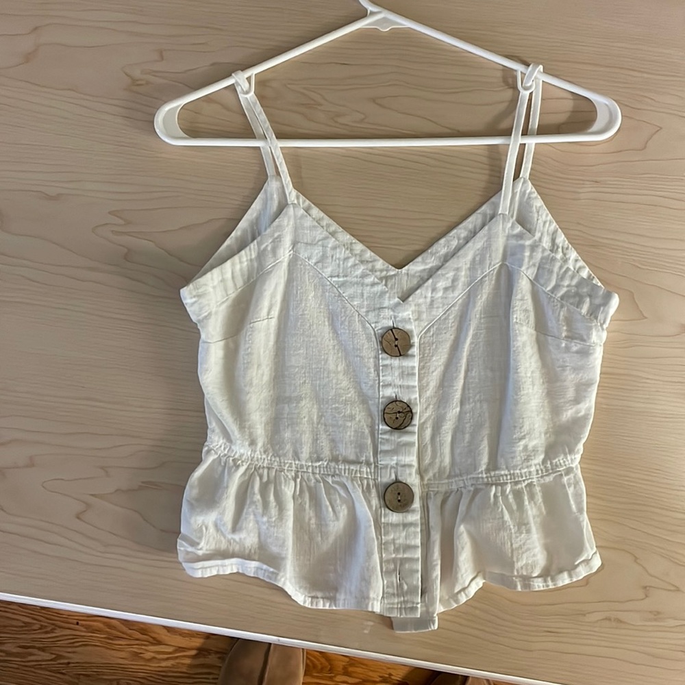 garage white tank with cork buttons